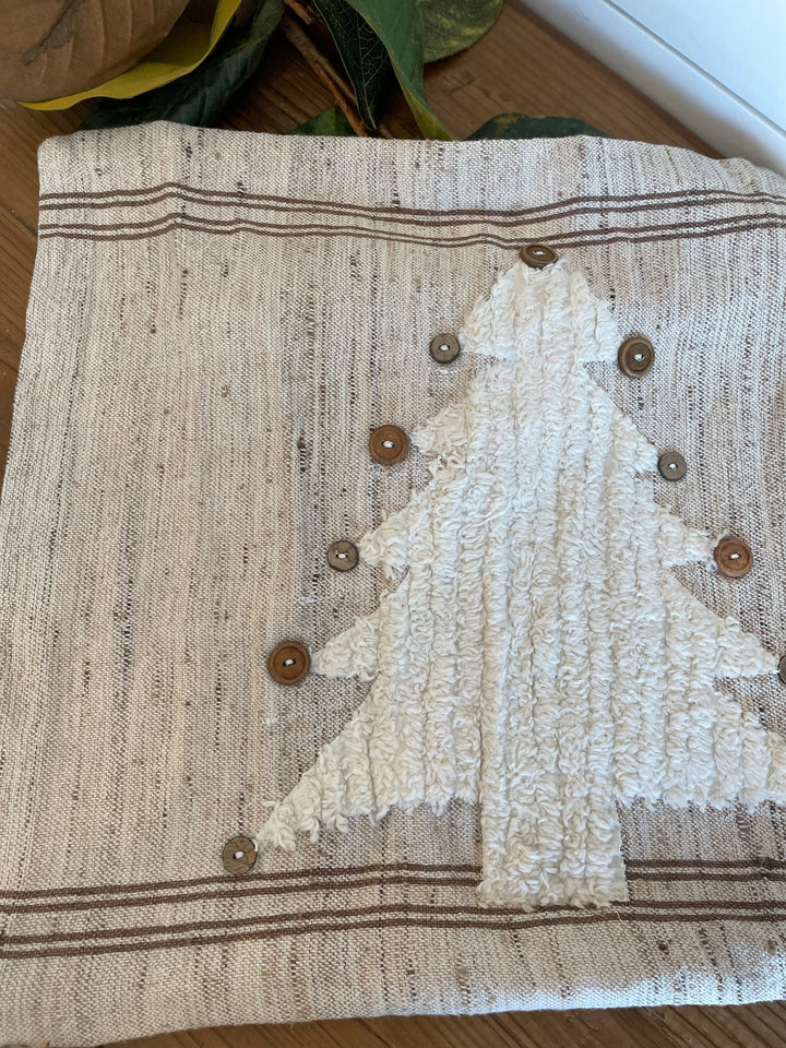 Cotton & Linen Christmas Tree Pillow - 3 styles