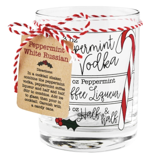 "Peppermint White Russian" Cocktail Recipe Glass