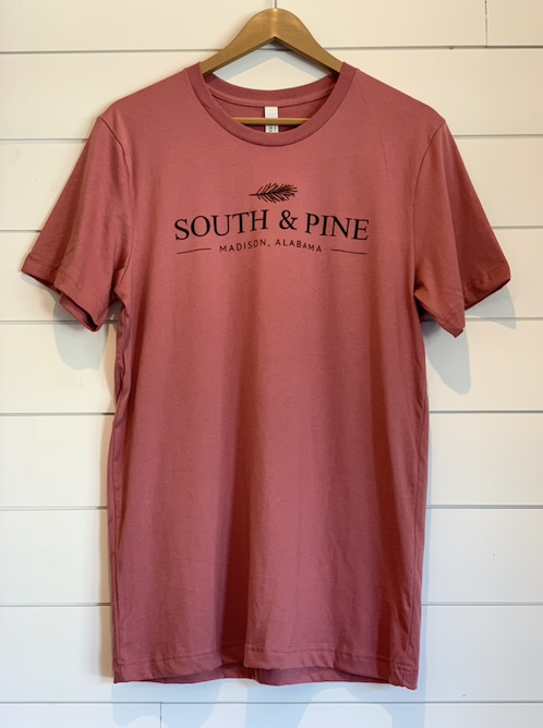 South & Pine T-Shirt - Rose & Black