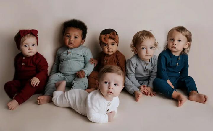 Baby Ribbed Playsuit w/ Pocket - Clay