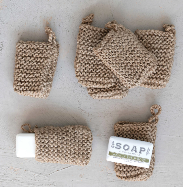 Jute Crocheted Body Scrubber/Soap Holder