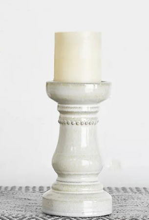 White Ceramic Candle Holders