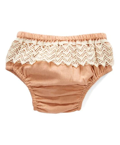 Diaper Cover with Lace Detail - Blush