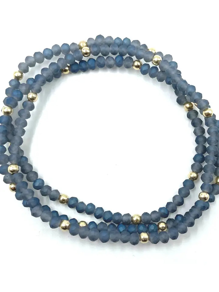 OG Classic Bracelet Stack in Matte Blue