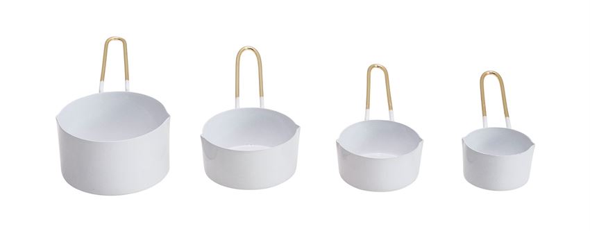 White & Gold Measuring Cups