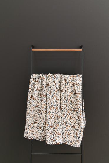 Rust Mudcloth Mebie Baby Muslin Swaddle Blanket